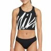 Swimsuits Girls' Nike Script Logo Crossback Midkini Set Tankini Set -Nike popular store unnamed file 1257