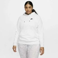 Hoodies & Sweatshirts Women's Nike Sportswear Essential Plus Fleece Pullover Hoodie -Nike popular store unnamed file 1298