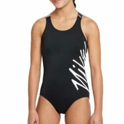 Swimsuits Girls' Nike Script Logo Crossback One-Piece