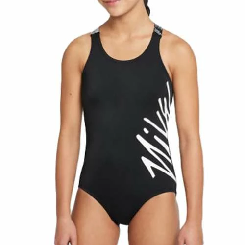 Swimsuits Girls' Nike Script Logo Crossback One-Piece 3 Swimsuits Girls' Nike Script Logo Crossback One-Piece