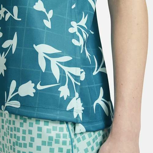 Shirts Women's Nike Breathe Sleeveless Printed Floral Golf Polo 6 Shirts Women's Nike Breathe Sleeveless Printed Floral Golf Polo - Image 4