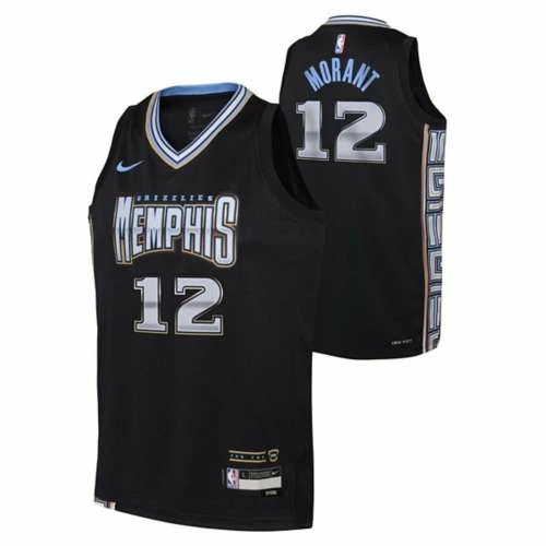 NBA Jerseys Nike Kids' Memphis Grizzlies Ja Morant #12 2022 City Edition Jersey 3 NBA Jerseys Nike Kids' Memphis Grizzlies Ja Morant #12 2022 City Edition Jersey