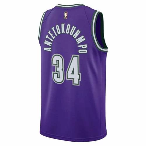 NBA Jerseys Nike Milwaukee Bucks Giannis Antetokounmpo #34 Hardwood Classic Jersey 4 NBA Jerseys Nike Milwaukee Bucks Giannis Antetokounmpo #34 Hardwood Classic Jersey - Image 2