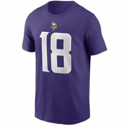 NFL Shirts Nike Minnesota Vikings Justin Jefferson #18 Name & Number T-Shirt -Nike popular store unnamed file 5749