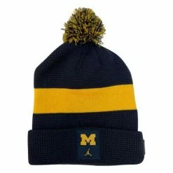 College Hats & Caps Nike Michigan Wolverines Sideline Pom Beanie