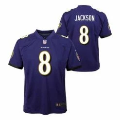 NFL Jerseys Nike Kids' Baltimore Ravens Lamar Jackson #8 Game Jersey