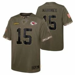 NFL Jerseys Nike Kids' Kansas City Chiefs Patrick Mahomes #15 2022 Salute To Service Jersey