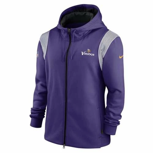 NFL Hoodies & Sweatshirts Nike Minnesota Vikings Team Therma Full Zip Hoodie 3 NFL Hoodies & Sweatshirts Nike Minnesota Vikings Team Therma Full Zip Hoodie