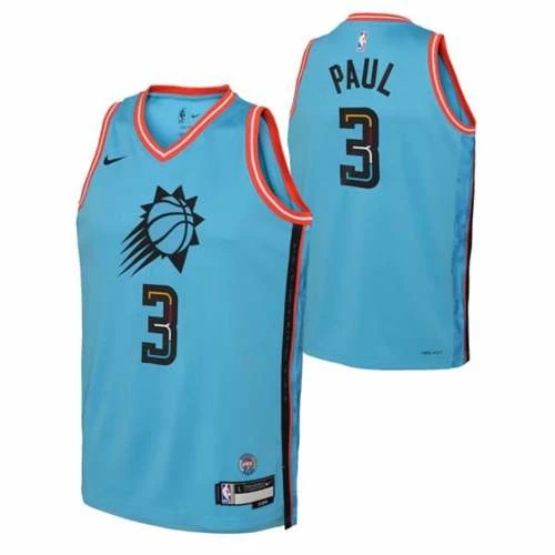 NBA Jerseys Nike Kids' Phoenix Suns Chris Paul #3 2022 City Edition Jersey 3 NBA Jerseys Nike Kids' Phoenix Suns Chris Paul #3 2022 City Edition Jersey