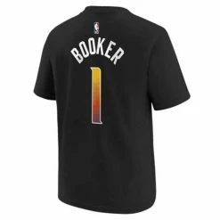 NBA Shirts Nike Kids' Phoenix Suns Devin Booker #1 Statement Name & Number T-Shirt