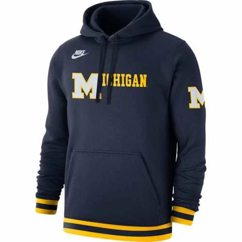 College Hoodies & Sweatshirts Nike Michigan Wolverines Retro Hoodie 3 College Hoodies & Sweatshirts Nike Michigan Wolverines Retro Hoodie