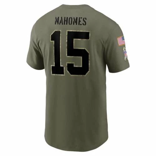 NFL Shirts Nike Kansas City Chiefs Patrick Mahomes #15 2022 Salute To Service Name & Number T-Shirt 4 NFL Shirts Nike Kansas City Chiefs Patrick Mahomes #15 2022 Salute To Service Name & Number T-Shirt - Image 2