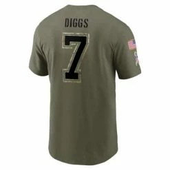 NFL Shirts Nike Dallas Cowboys Trevon Diggs #7 2022 Salute To Service Name & Number T-Shirt