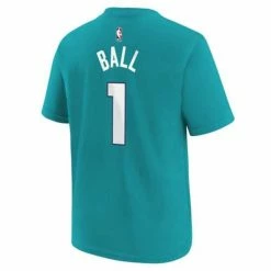 NBA Shirts Nike Kids' Charlotte Hornets LaMelo Ball #1 Name & Number T-Shirt