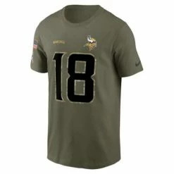 NFL Shirts Nike Minnesota Vikings Justin Jefferson #18 2022 Salute To Service Name & Number T-Shirt -Nike popular store unnamed file 6670