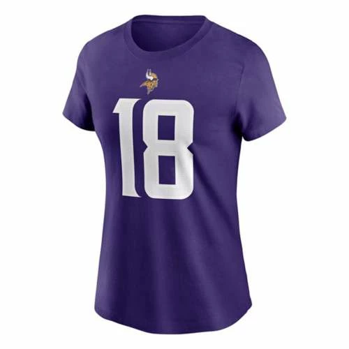 NFL Shirts Nike Women's Minnesota Vikings Justin Jefferson #18 Name & Number T-Shirt 4 NFL Shirts Nike Women's Minnesota Vikings Justin Jefferson #18 Name & Number T-Shirt - Image 2