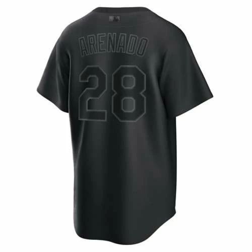 MLB Jerseys Nike St. Louis Cardinals Nolan Arenado #28 Pitch Black Replica Jersey 4 MLB Jerseys Nike St. Louis Cardinals Nolan Arenado #28 Pitch Black Replica Jersey - Image 2