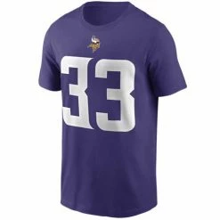 NFL Shirts Nike Minnesota Vikings Dalvin Cook #33 Name & Number T-Shirt -Nike popular store unnamed file 6921