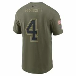 NFL Shirts Nike Dallas Cowboys Dak Prescott #4 2022 Salute To Service Name & Number T-Shirt