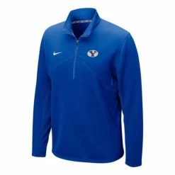 College Shirts Nike BYU Cougars DriFit Training 1/4 Zip Top