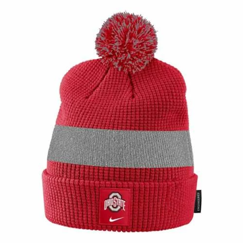 College Hats & Caps Nike Ohio State Buckeyes Sideline Pom Beanie 3 College Hats & Caps Nike Ohio State Buckeyes Sideline Pom Beanie