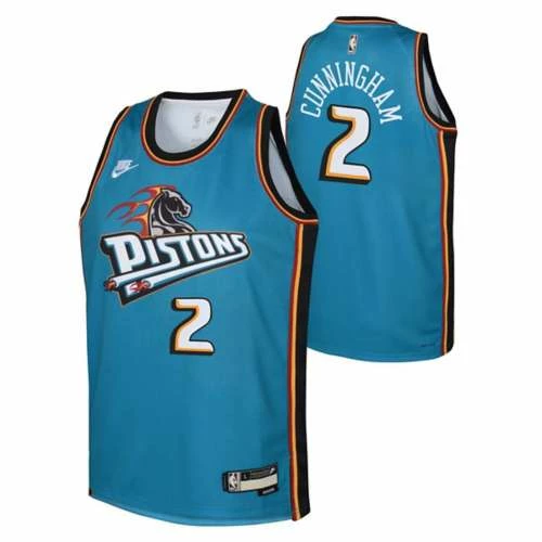 NBA Jerseys Nike Kids' Detroit Pistons Cade Cunningham #2 Hardwood Classic Jersey 3 NBA Jerseys Nike Kids' Detroit Pistons Cade Cunningham #2 Hardwood Classic Jersey