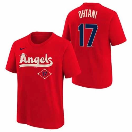 MLB Shirts Nike Kids' Los Angeles Angels Shohei Ohtani #17 City Connect Name & Number T-Shirt 3 MLB Shirts Nike Kids' Los Angeles Angels Shohei Ohtani #17 City Connect Name & Number T-Shirt