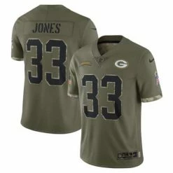 NFL Jerseys Nike Green Bay Packers Aaron Jones #33 2022 Salute To Service Jersey