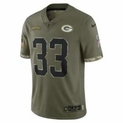 NFL Jerseys Nike Green Bay Packers Aaron Jones #33 2022 Salute To Service Jersey -Nike popular store unnamed file 7169