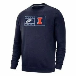 College Hoodies & Sweatshirts Nike Illinois Fighting Illini NSW Crewneck Sweatshirt