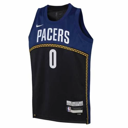 NBA Jerseys Nike Kids' Indiana Pacers Tyrese Haliburton #0 2022 City Edition Jersey 5 NBA Jerseys Nike Kids' Indiana Pacers Tyrese Haliburton #0 2022 City Edition Jersey - Image 3
