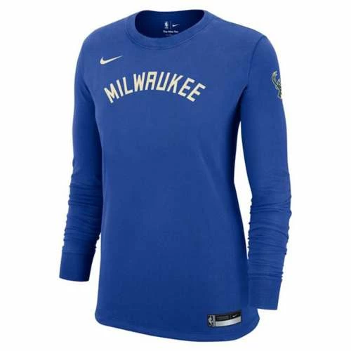 NBA Shirts Nike Women's Milwaukee Bucks 2026 City Edition Courtside Long Sleeve Shirt 3 NBA Shirts Nike Women's Milwaukee Bucks 2026 City Edition Courtside Long Sleeve Shirt