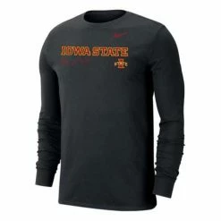 College Shirts Nike Iowa State Cyclones Sideline Team ISS Long Sleeve Shirt