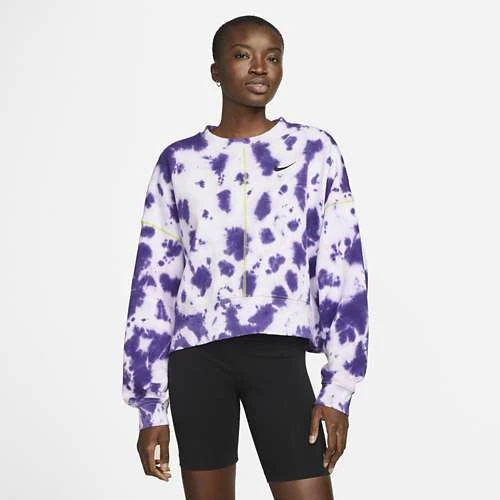 Hoodies & Sweatshirts Women's Nike Sportswear Oversized Fleece Tie-Dye Crewneck Sweatshirt 3 Hoodies & Sweatshirts Women's Nike Sportswear Oversized Fleece Tie-Dye Crewneck Sweatshirt