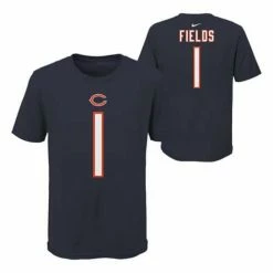 NFL Shirts Nike Kids' Chicago Bears Justin Fields #1 Name & Number T-Shirt