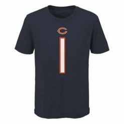 NFL Shirts Nike Kids' Chicago Bears Justin Fields #1 Name & Number T-Shirt -Nike popular store unnamed file 7414