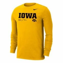 College Shirts Nike Iowa Hawkeyes Sideline Team Issue Long Sleeve Shirt