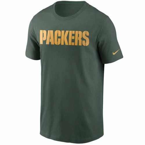NFL Shirts Nike Green Bay Packers Wordmark Essential T-Shirt 3 NFL Shirts Nike Green Bay Packers Wordmark Essential T-Shirt