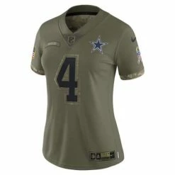 NFL Jerseys Nike Women's Dallas Cowboys Dak Prescott #4 2022 Salute To Service Jersey -Nike popular store unnamed file 7519