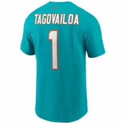 NFL Shirts Nike Miami Dolphins Tua Tagovailoa #1 Name & Number T-Shirt