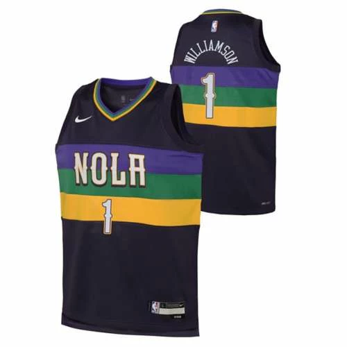 NBA Jerseys Nike Kids' New Orleans Pelicans Zion Williamson #1 2022 City Edition Jersey 3 NBA Jerseys Nike Kids' New Orleans Pelicans Zion Williamson #1 2022 City Edition Jersey