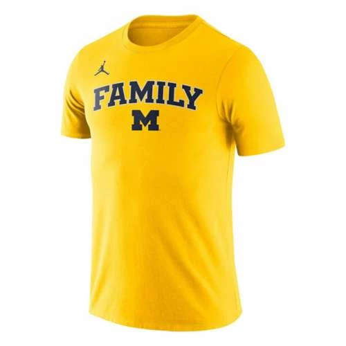 College Shirts Nike Jordan Michigan Wolverines Family Verbage T-Shirt 3 College Shirts Nike Jordan Michigan Wolverines Family Verbage T-Shirt