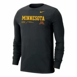 College Shirts Nike Minnesota Golden Gophers Sideline Team ISS Long Sleeve Shirt