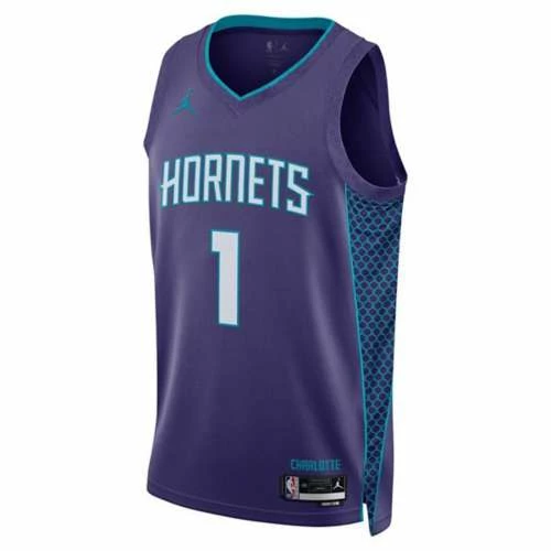 NBA Jerseys Nike Charlotte Hornets Lamelo Ball #1 2022/23 Statement Jersey 4 NBA Jerseys Nike Charlotte Hornets Lamelo Ball #1 2022/23 Statement Jersey - Image 2