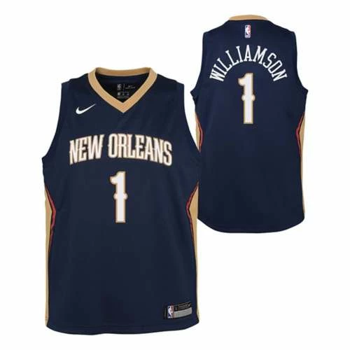 NBA Jerseys Nike Kids' New Orleans Pelicans Zion Williamson #1 Swingman Jersey 3 NBA Jerseys Nike Kids' New Orleans Pelicans Zion Williamson #1 Swingman Jersey