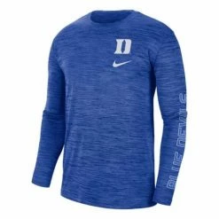 College Shirts Nike Duke Blue Devils Velocity Arm Long Sleeve Shirt